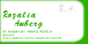 rozalia amberg business card